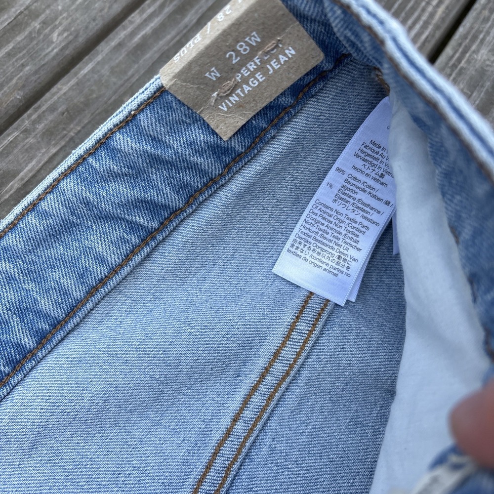 NEW Madewell The Perfect Vintage Jean 28W Women Plus Denim High waist Stretch - Picture 4 of 13